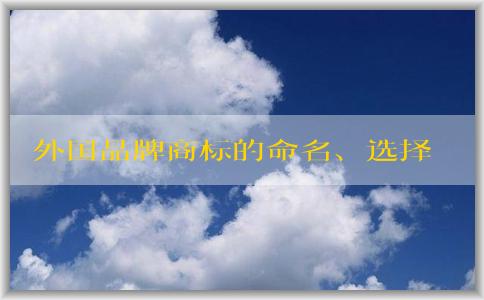 外國品牌商標(biāo)的命名、選擇和保護