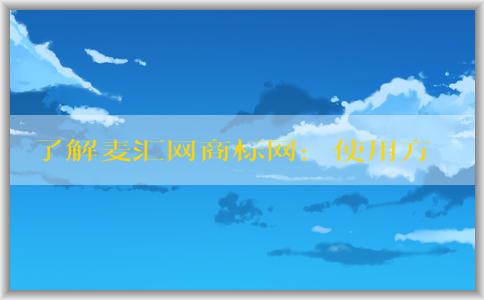 了解麥匯網(wǎng)商標網(wǎng)：使用方法、價格及評價