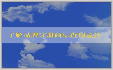 了解品牌注冊商標查詢及其作用及查詢方法